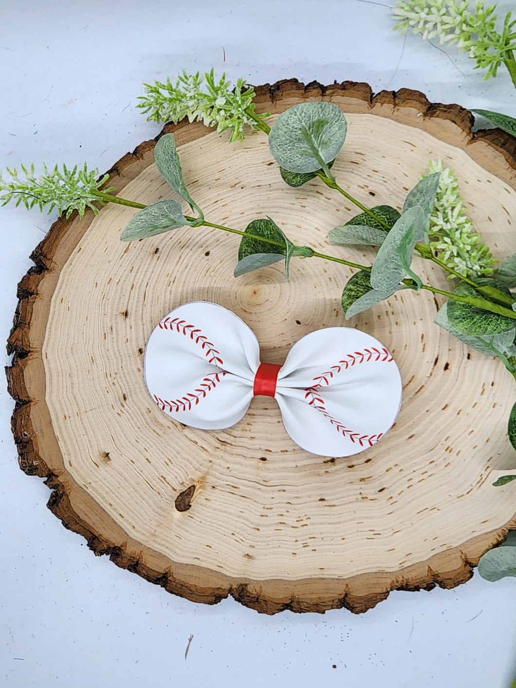 Baseball Leather Bow