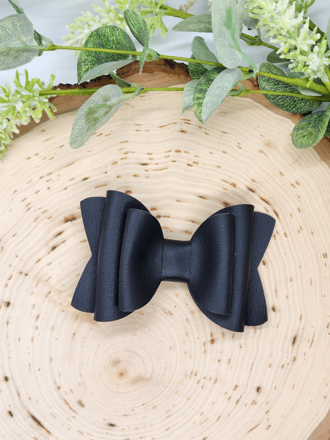 Large Leather Bow